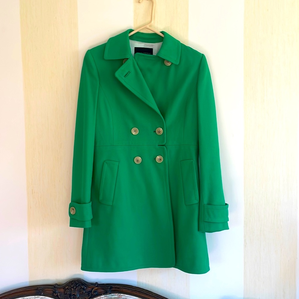 Vintage Banana Republic Kelly Green Pea Coat